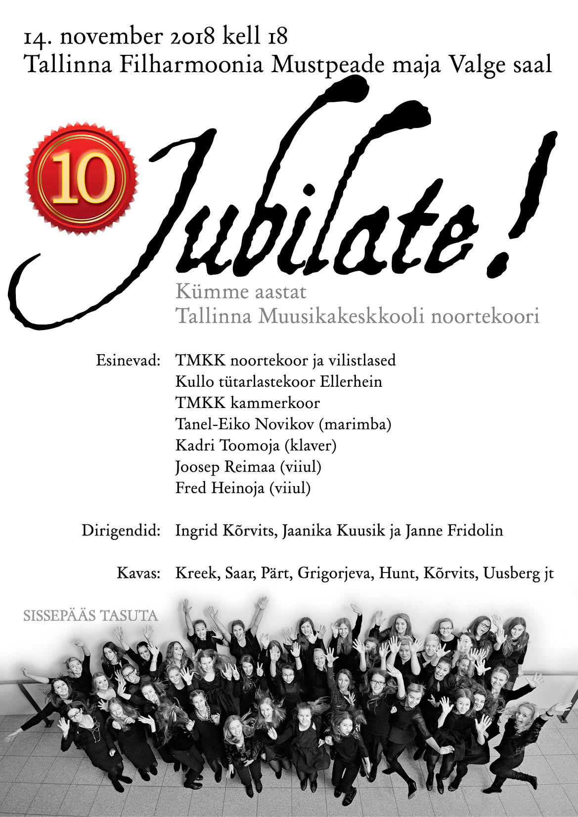 Jubilate! 10 aastat Tallinna Muusikakekskooli noortekoori