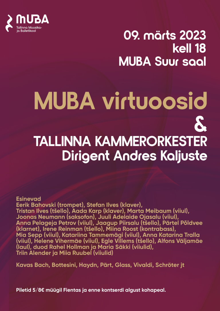 MUBA virtuoosid ja Tallinna Kammerorkester