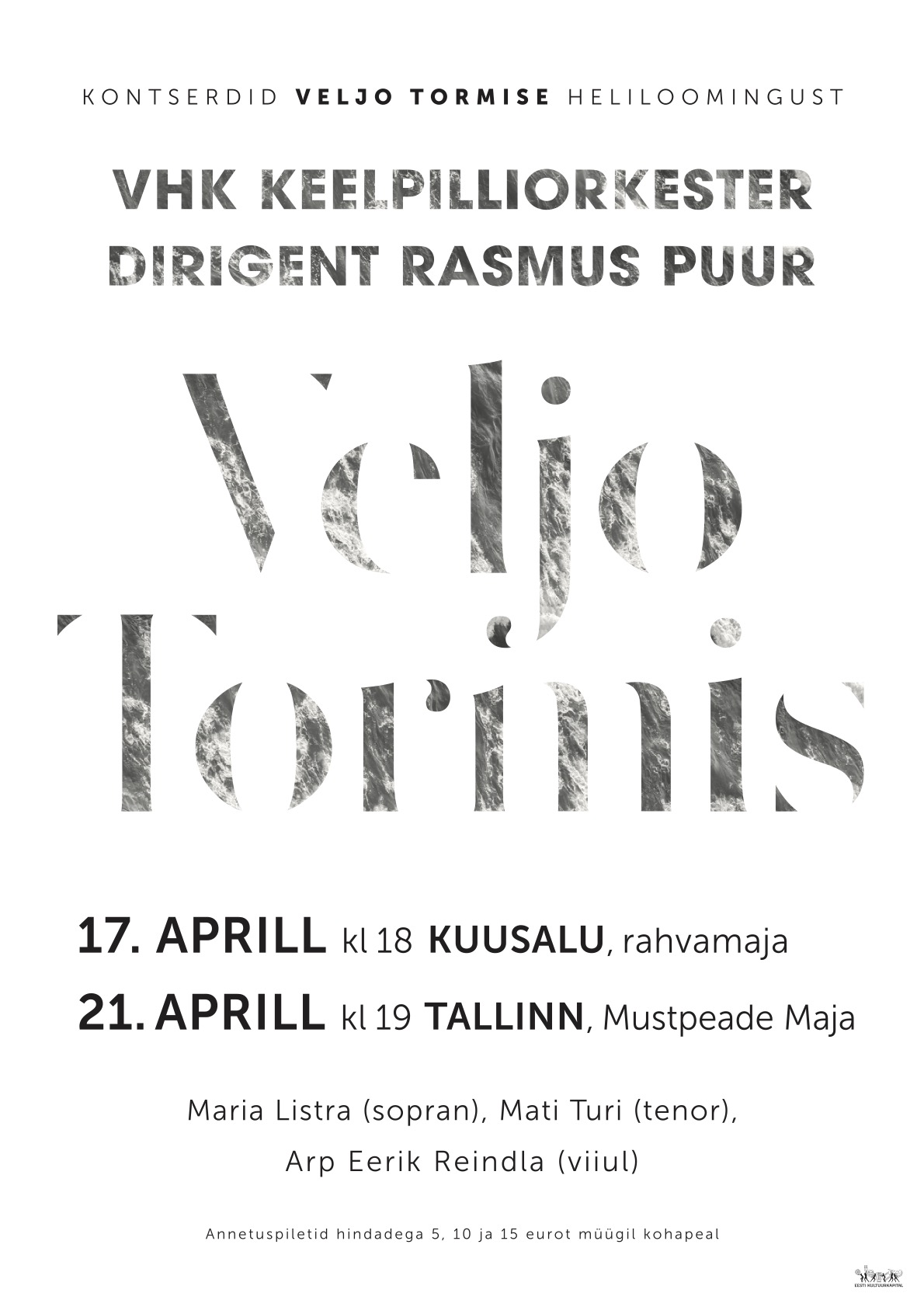 Kontsert Veljo Tormise heliloomingust Tallinnas