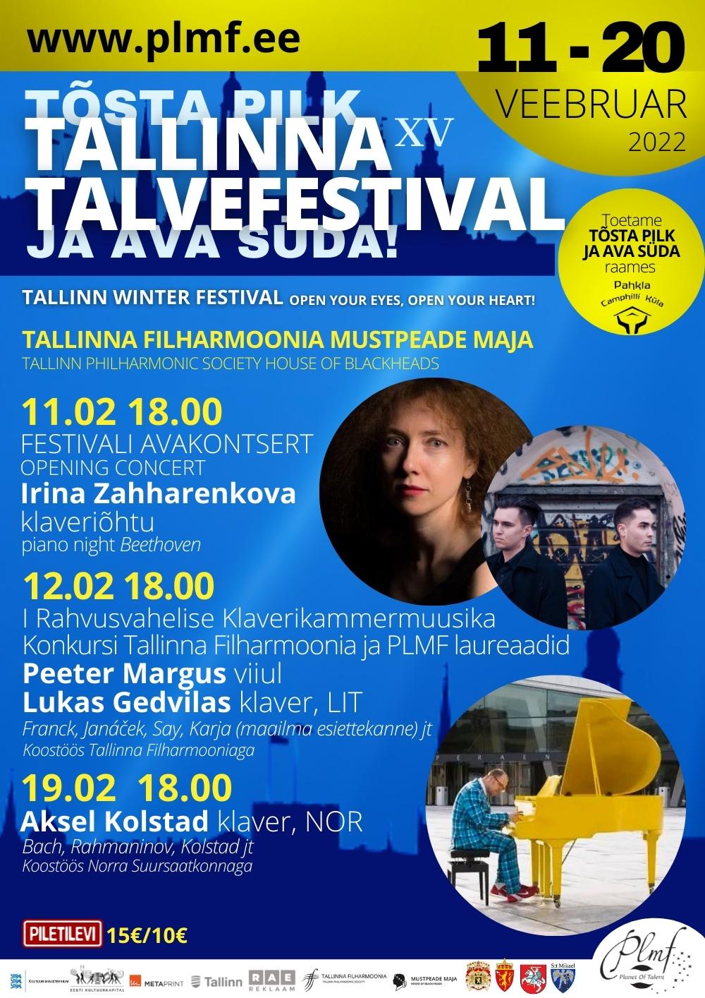 XV Tallinna Talvefestivali avakontsert ''IRINA ZAHHARENKOVA klaveriõhtu''