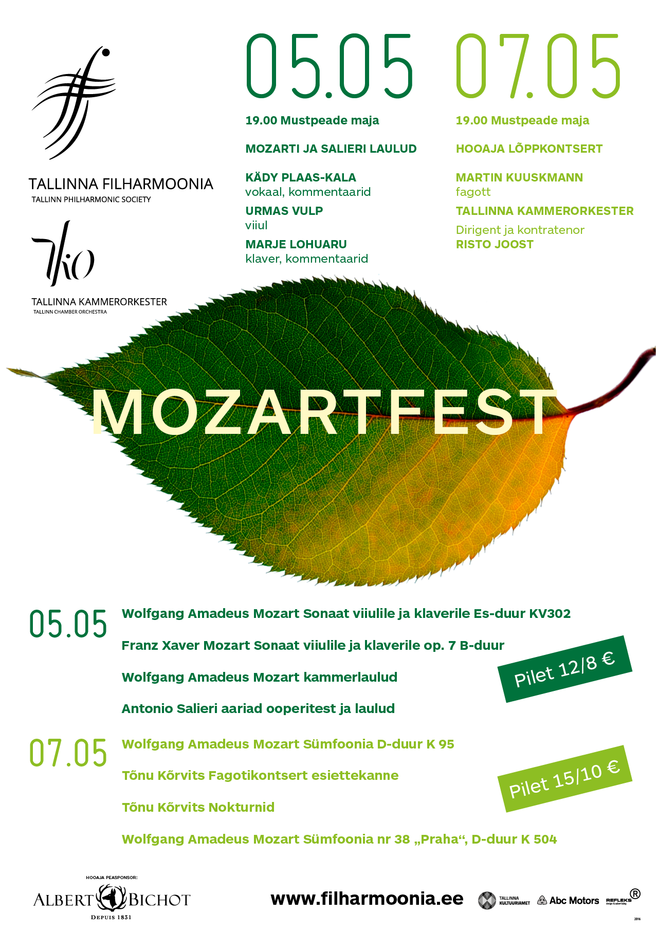 MOZARTFEST. SONGS BY MOZART AND SALIERI