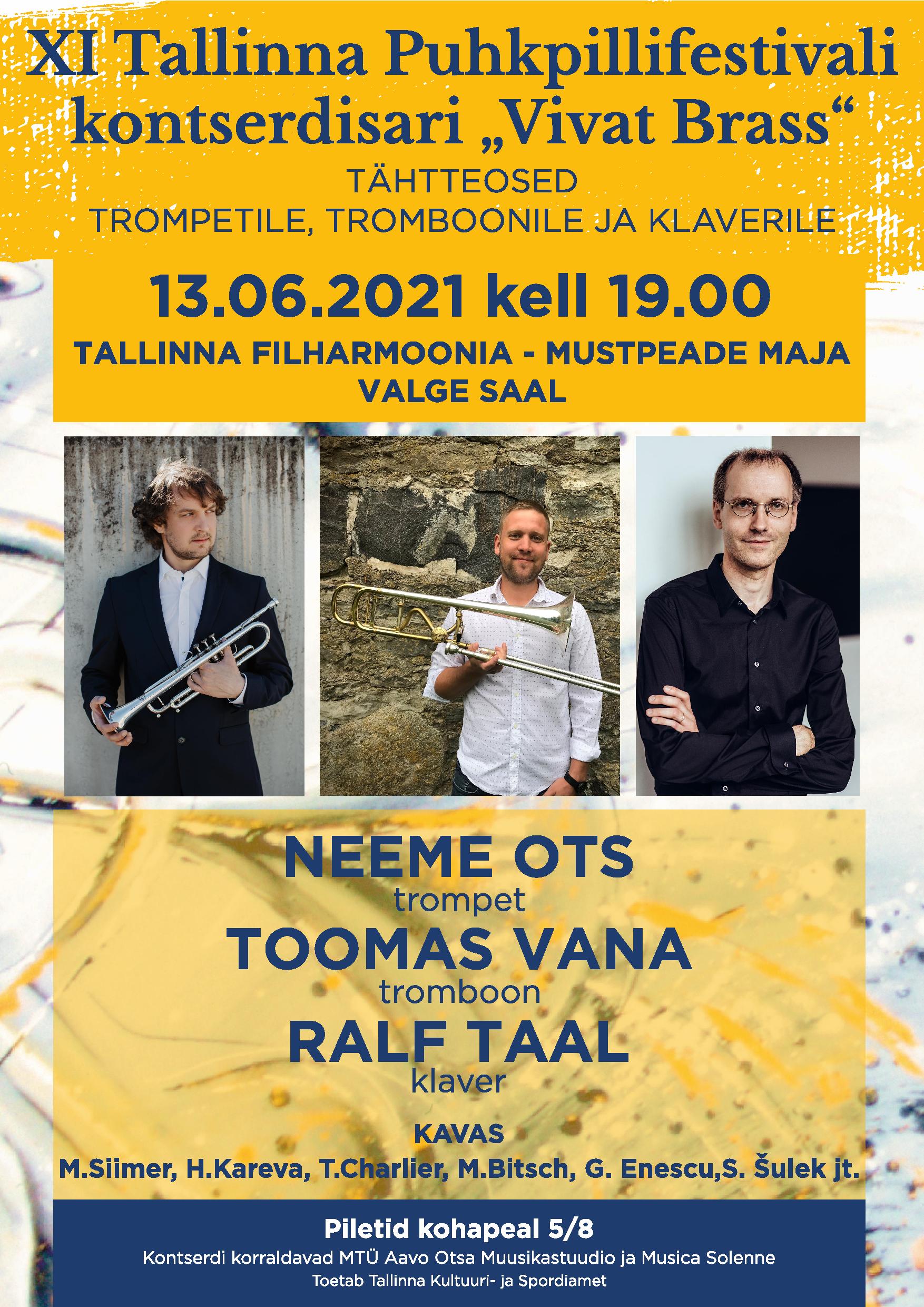 XI Tallinna Puhkpillifestivali kontserdisari ''Vivat Brass''
